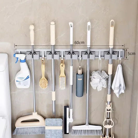 Wall Mounted Mop Organizer Holder