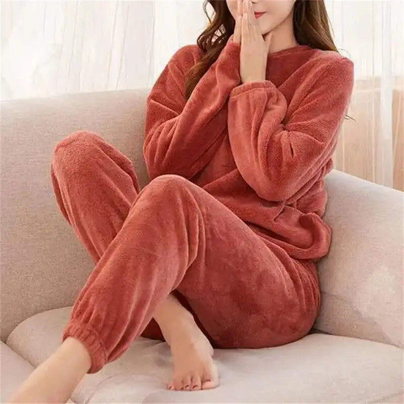 Women Velvet Pajama Set