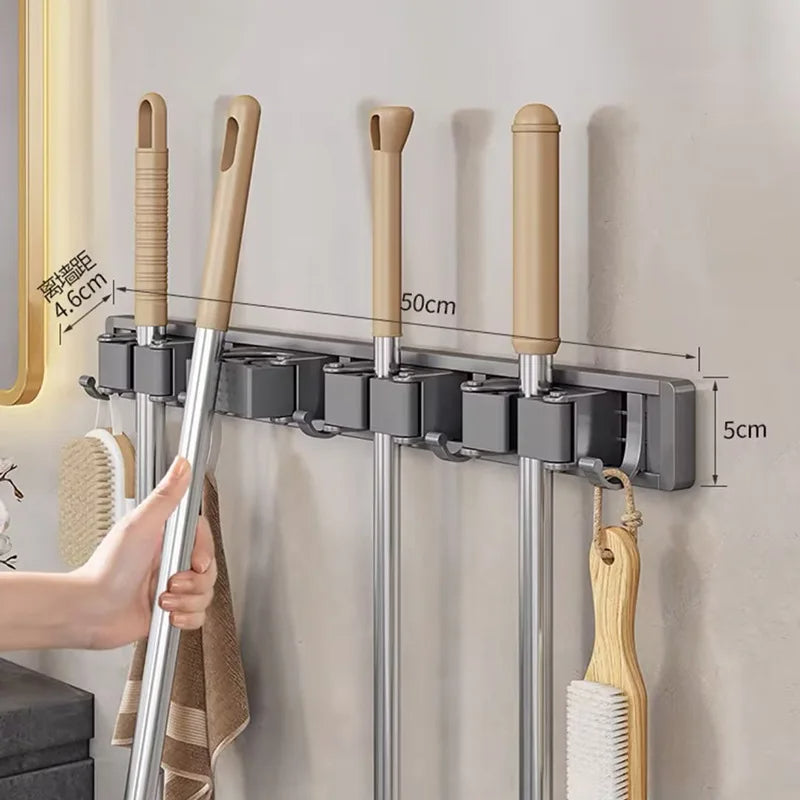 Wall Mounted Mop Organizer Holder