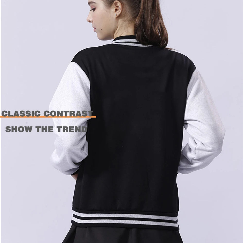 Black White Solid Color Jacket