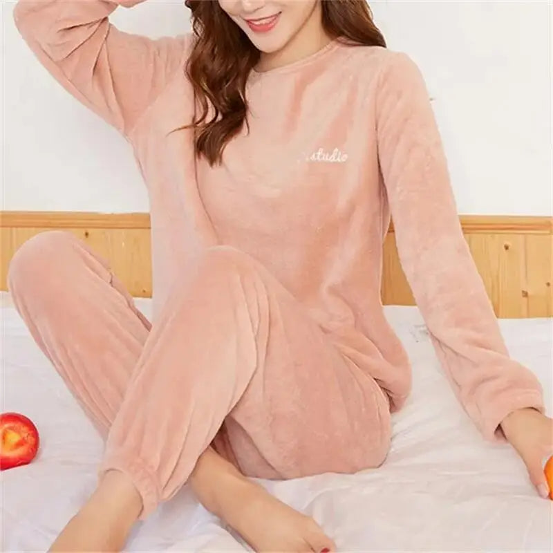 Women Velvet Pajama Set