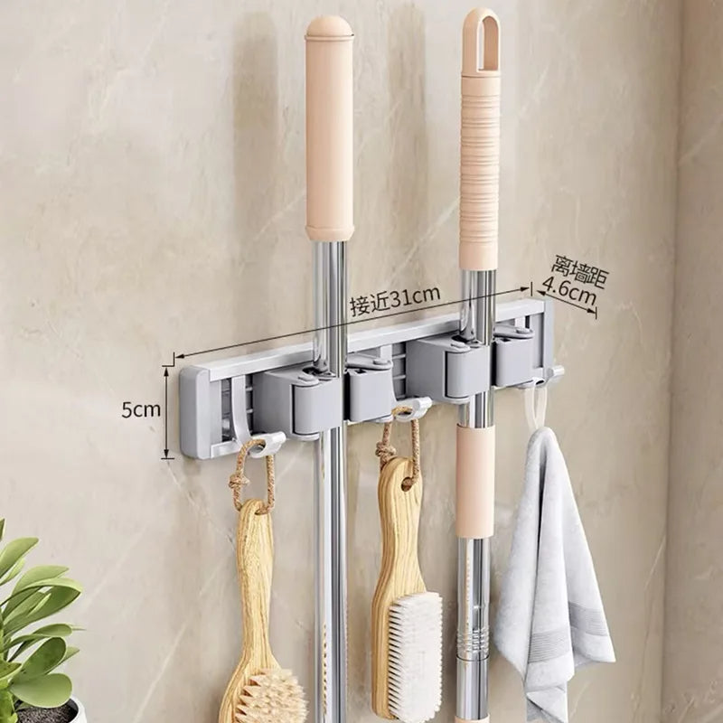 Wall Mounted Mop Organizer Holder