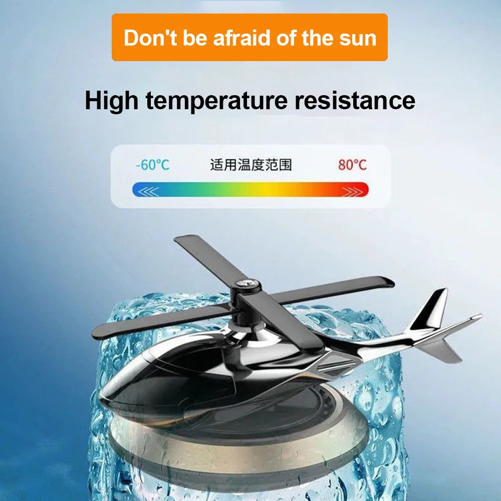 Automatic Rotating Car Solar Air Freshener Helicopter