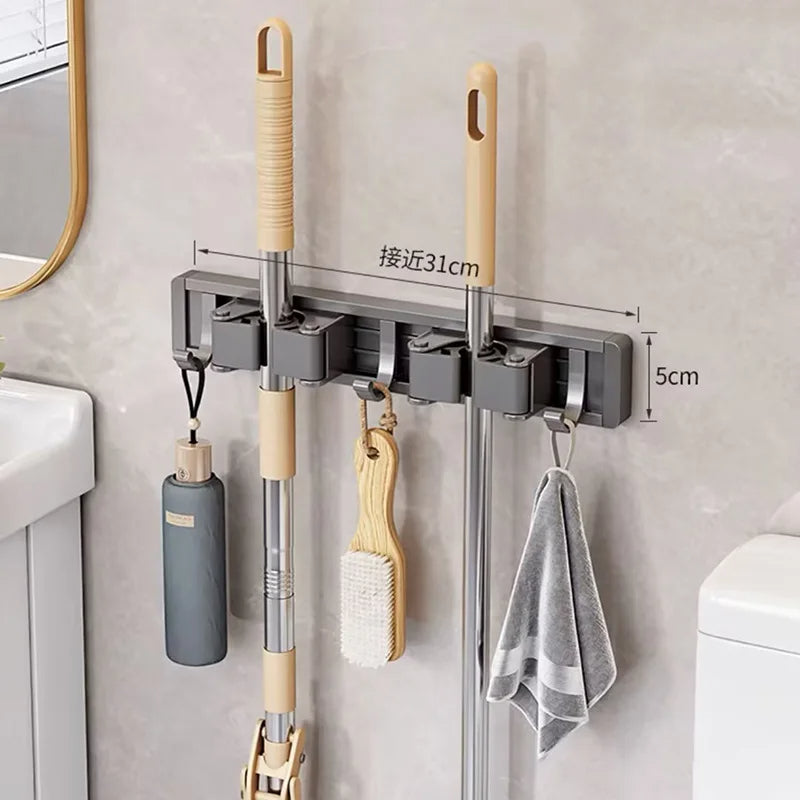 Wall Mounted Mop Organizer Holder