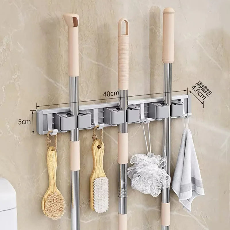 Wall Mounted Mop Organizer Holder