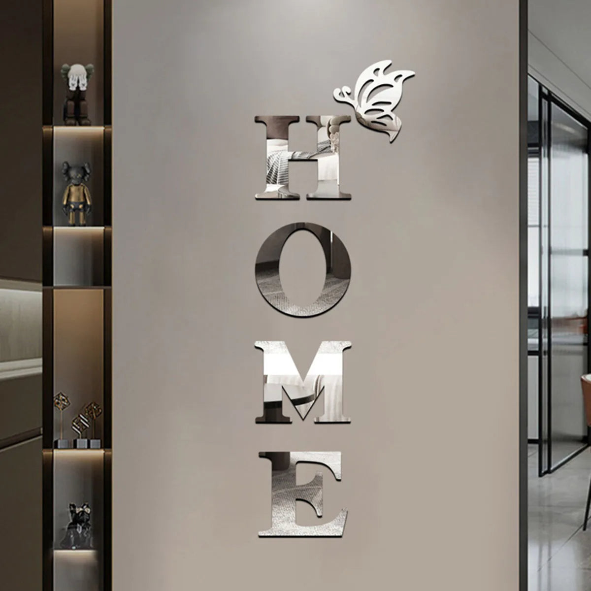 HOME Home Logo 3D Mirror Wall Sticker